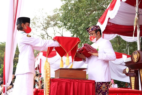 Walikota Jaya Negara Pimpin Apel Peringatan HUT RI ke-77 di Kota Denpasar
