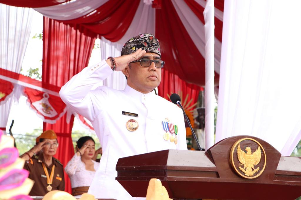 Walikota Jaya Negara Pimpin Apel Peringatan HUT Proklamasi Kemerdekaan ke-78 RI di Kota Denpasar