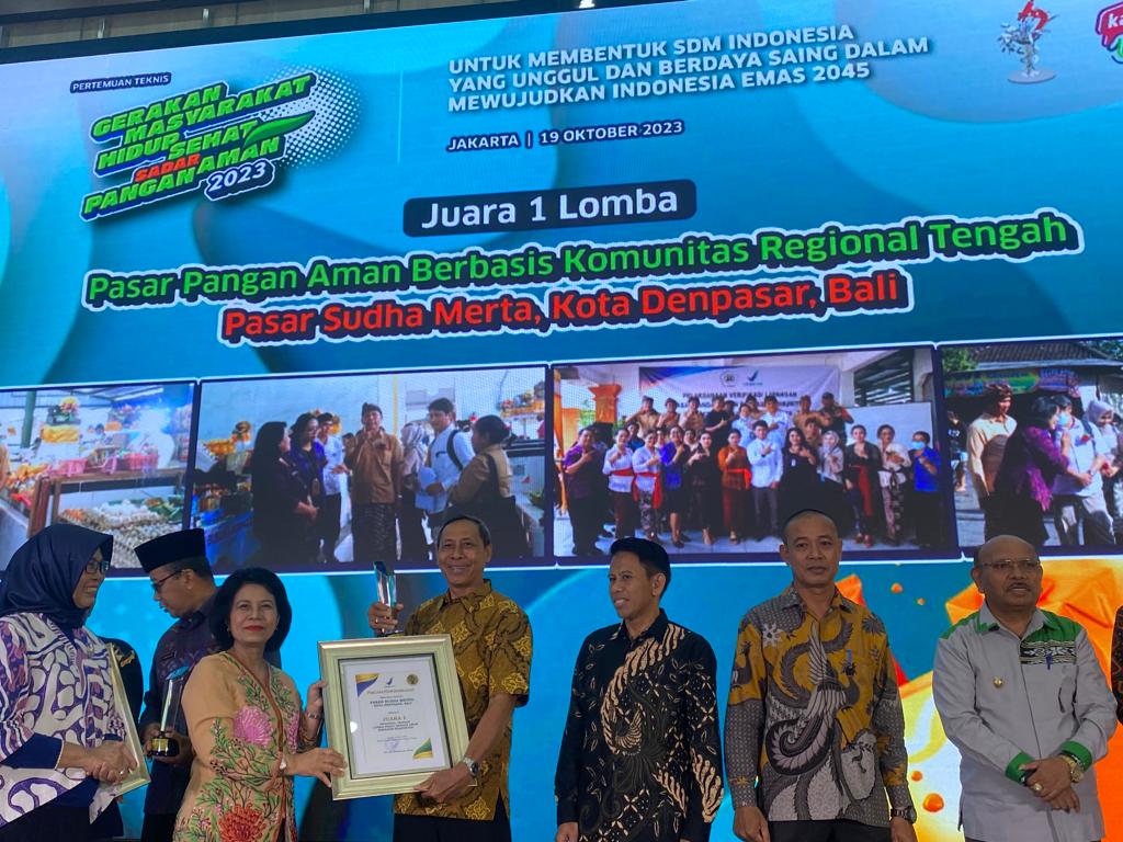 Pasar Sudha Merta, Sidakarya, Raih Juara 1 Lomba Pasar Pangan Aman Tingkat Nasional