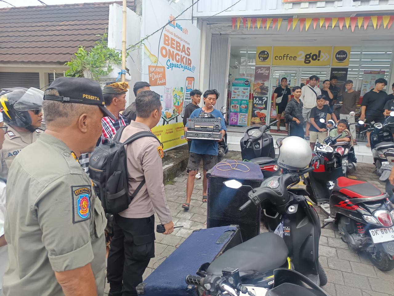 Ciptakan Malam Pangerupukan Nyepi Caka 1947 Kondusif Bebas Soundsystem Tim Gabungan Camat Denbar-Denut Gelar Pemantauan  