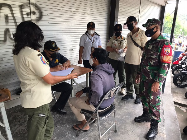 Lagi, 19 Orang Pelanggar Prokes Terjaring Tim Yustisi Denpasar