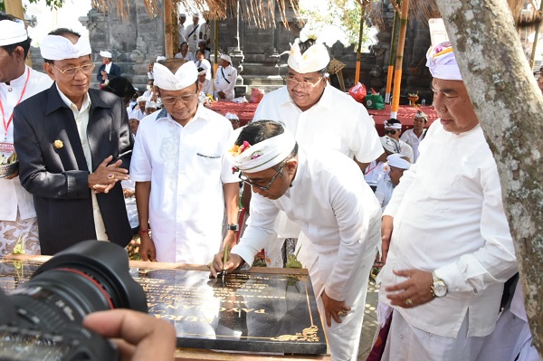 Pembangunan Rampung, Karya Melaspas, Mendem Pedagingan, Ngenteg Linggih dan Padudusan Alit di Pura Payogan Agung dan Pura Taman Beji, Segara Rupek.